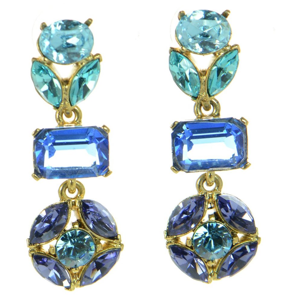 Oscar de la Renta Crystal Drop Earrings